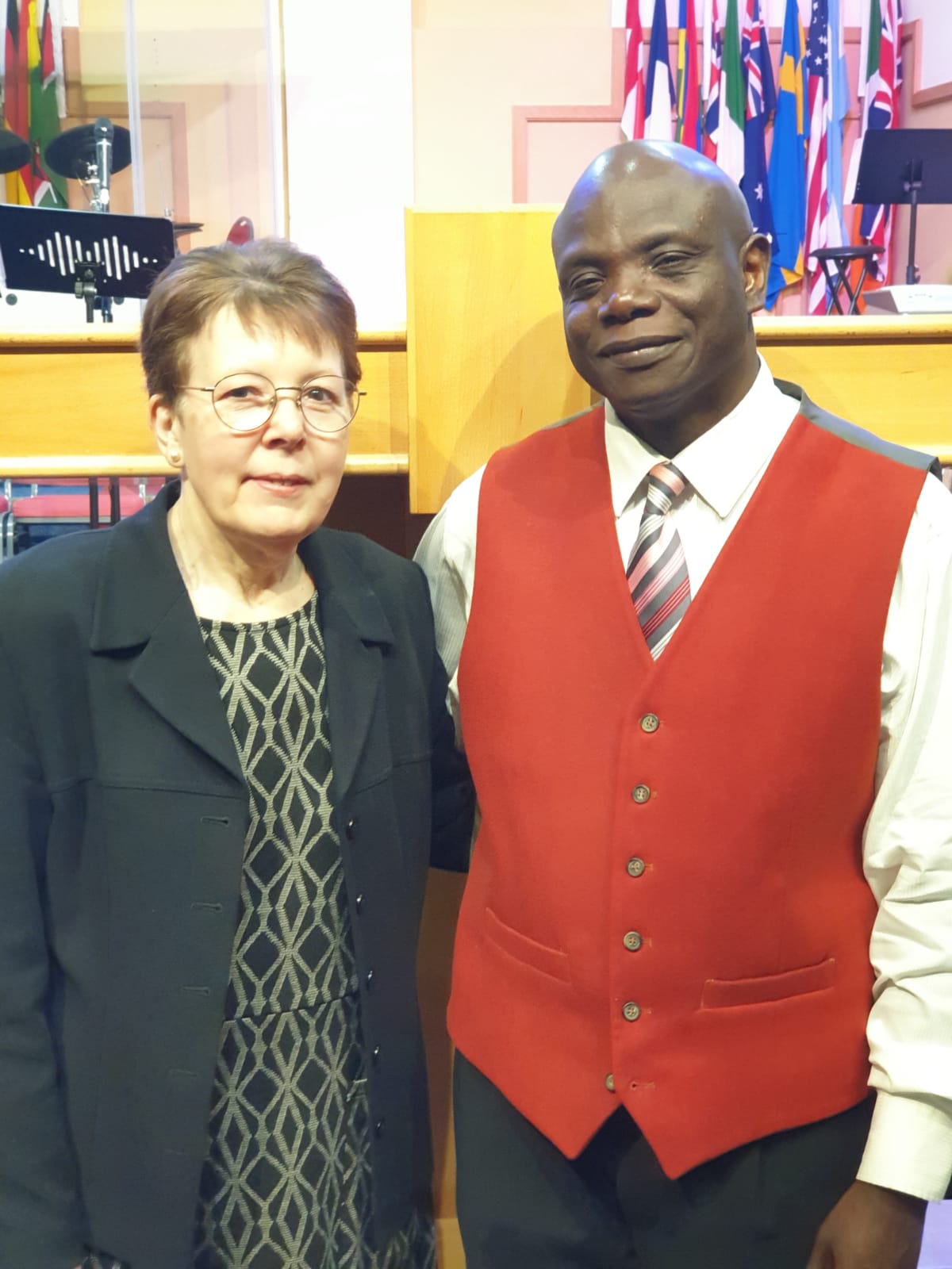 Pastor Emmanuel and his wife Christine